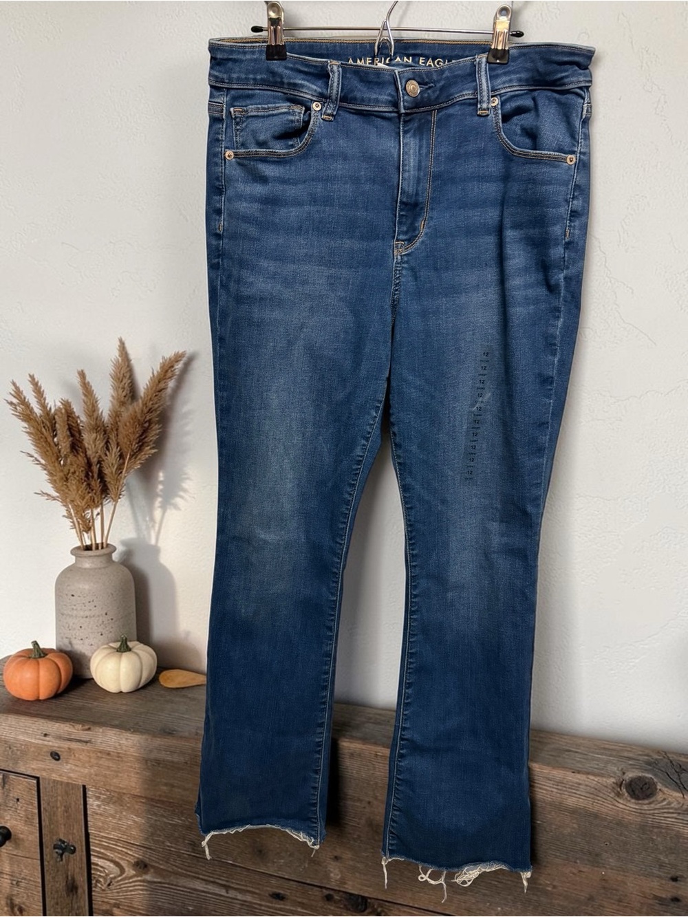 NWT American Eagle Next Level Stretch Jeans Dark Wash Slim Straight US 12 - Picture 3 of 8